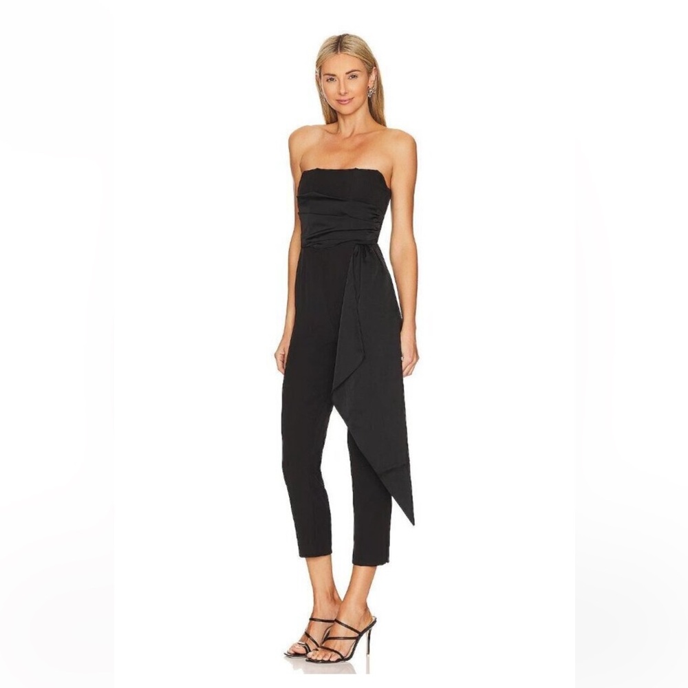 NWT Harlen Steve Madden Black Strapless Jumpsuit